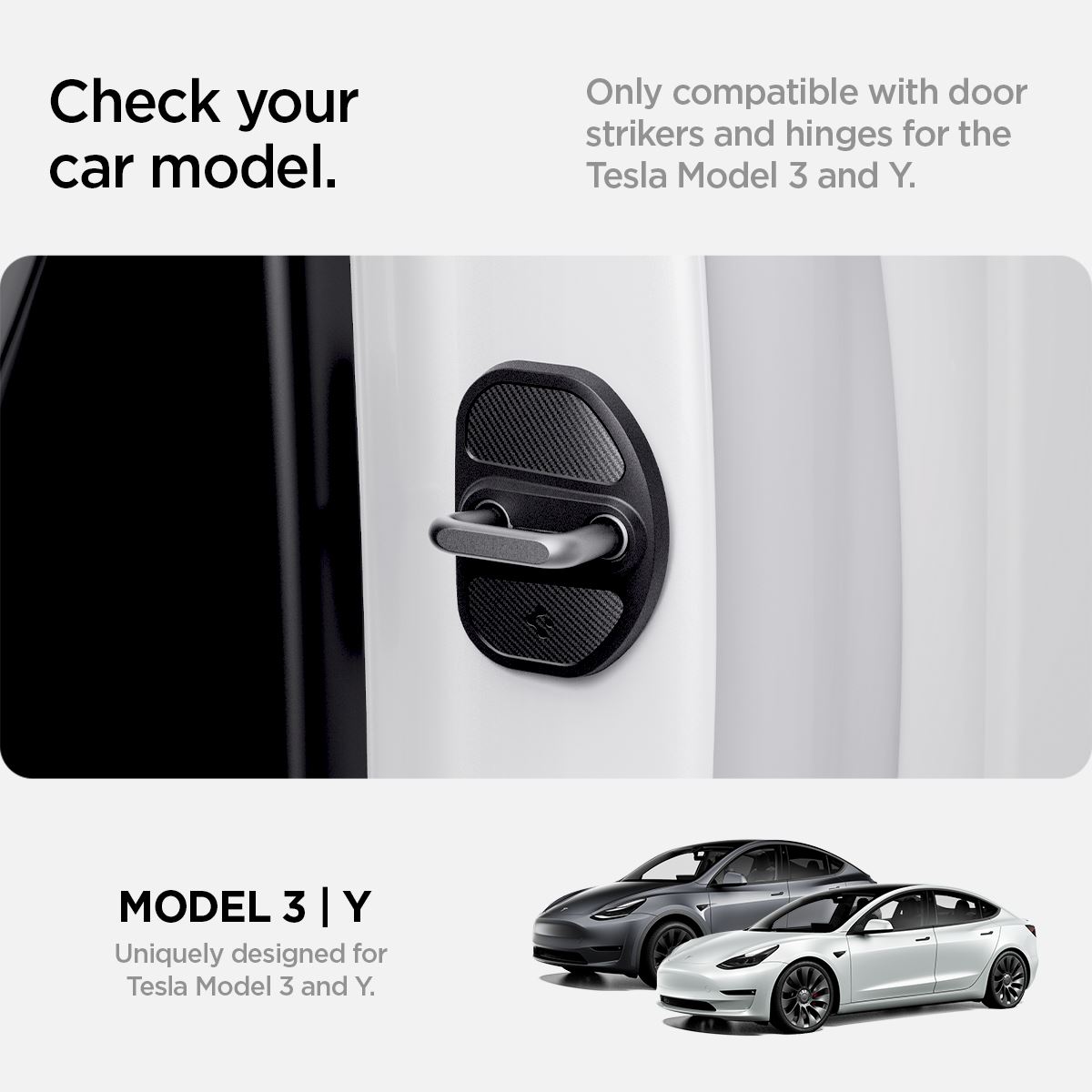Spigen Tesla Door Lock Cover, black - Tesla Model Y/3 (14)