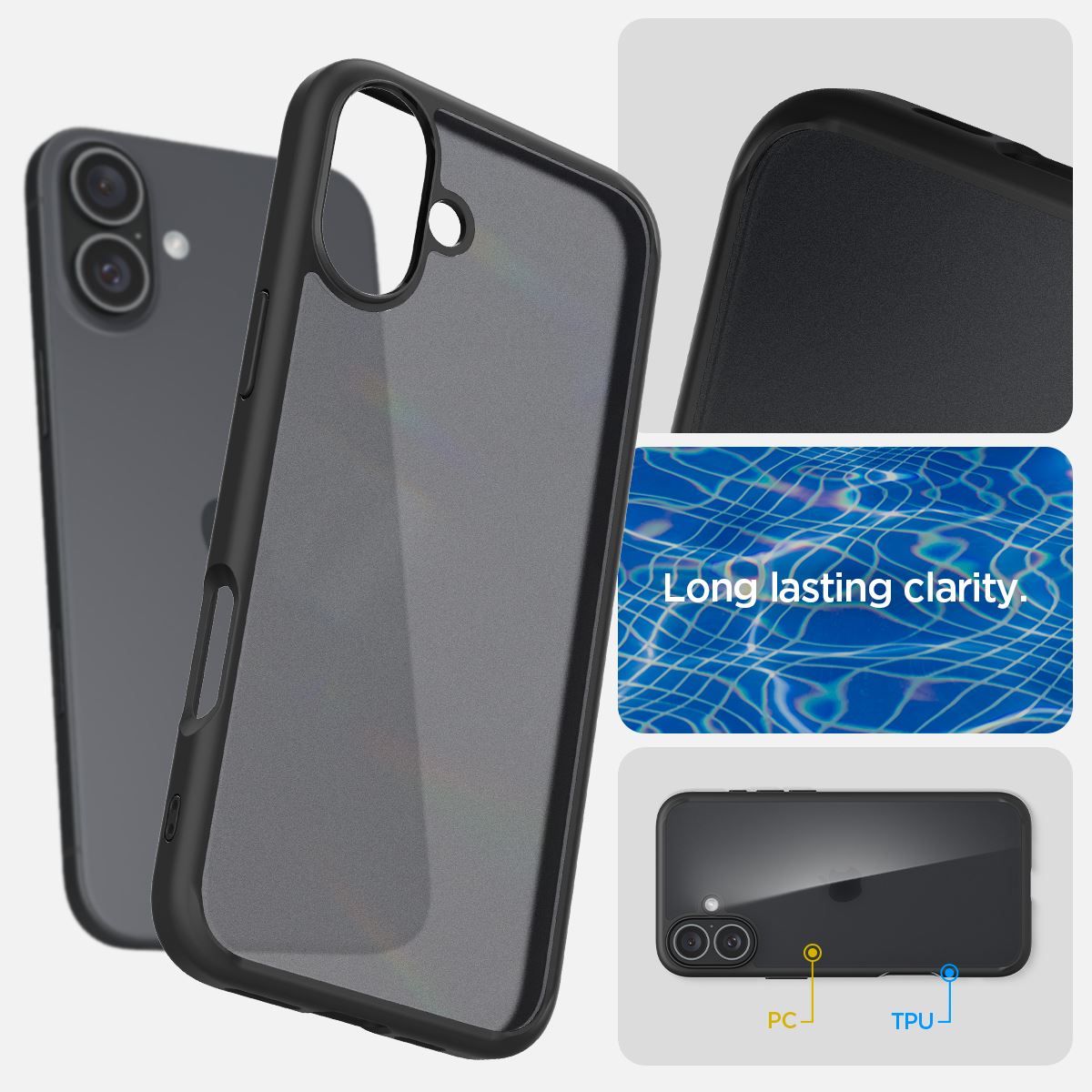 Spigen Ultra Hybrid, frost black - iPhone 16 Plus (10)