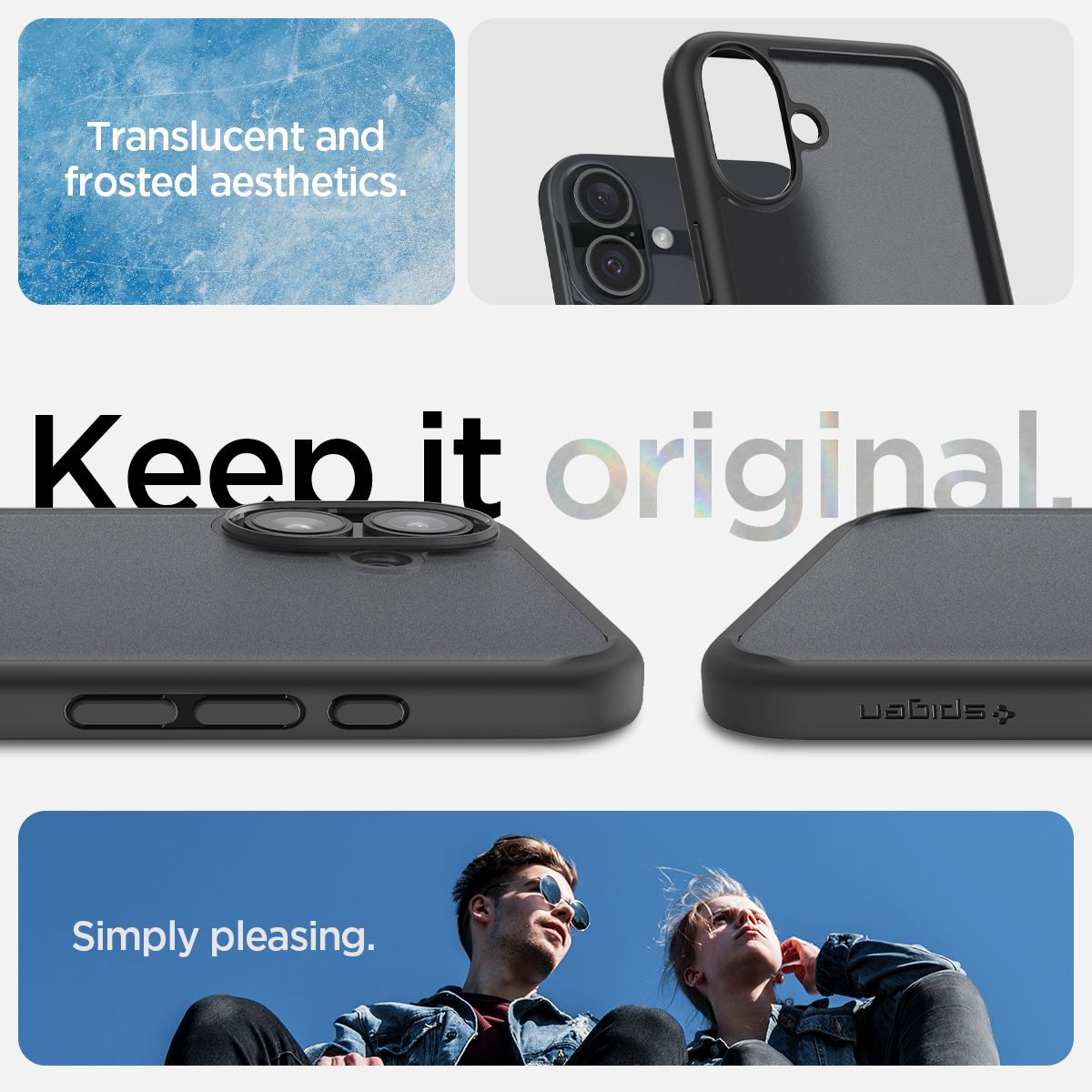 Spigen Ultra Hybrid, frost black - iPhone 16 Plus (9)