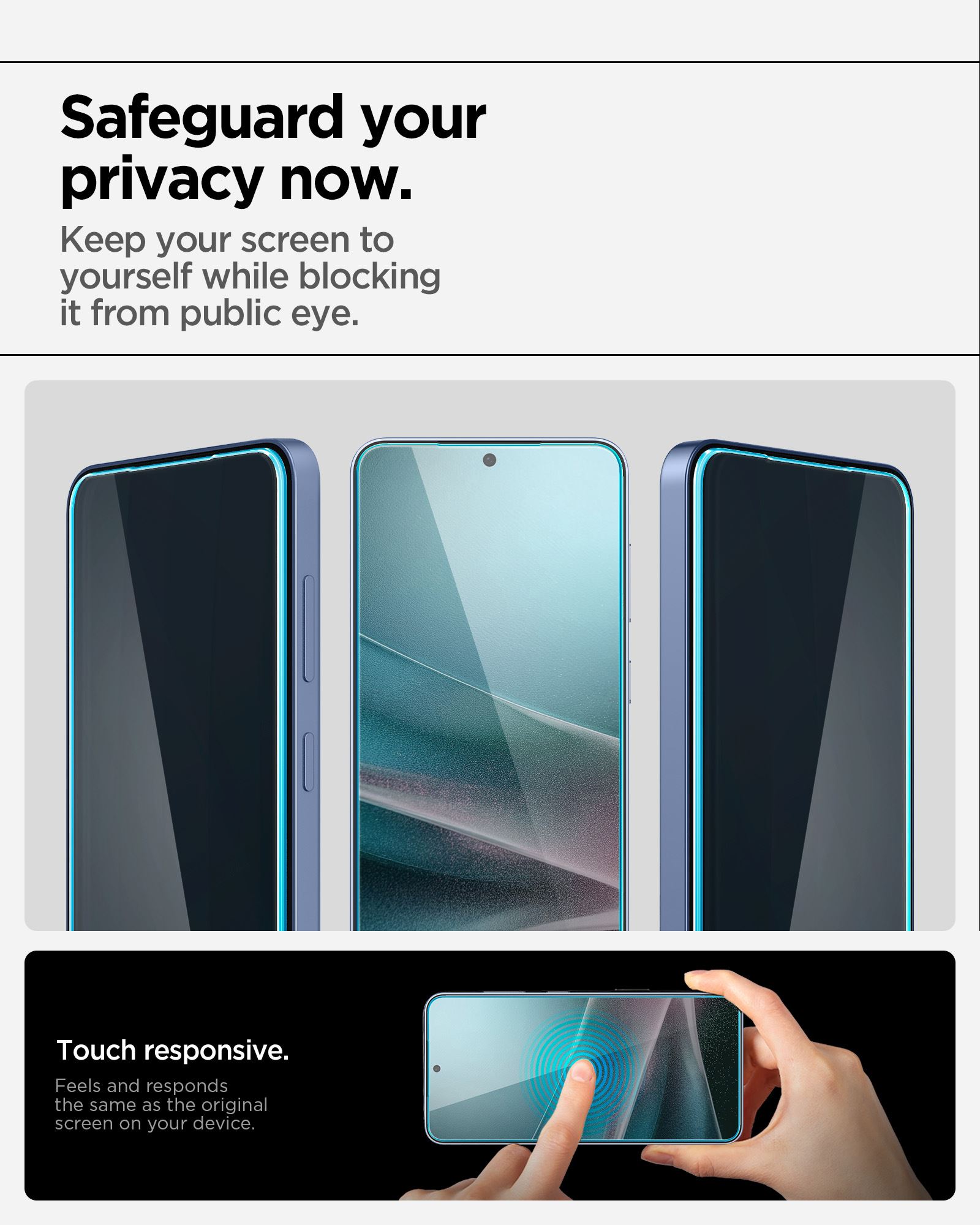 Spigen Glass tR EZ Fit HD (Privacy) 2 Pack - Samsung Galaxy S25/S24 (10)
