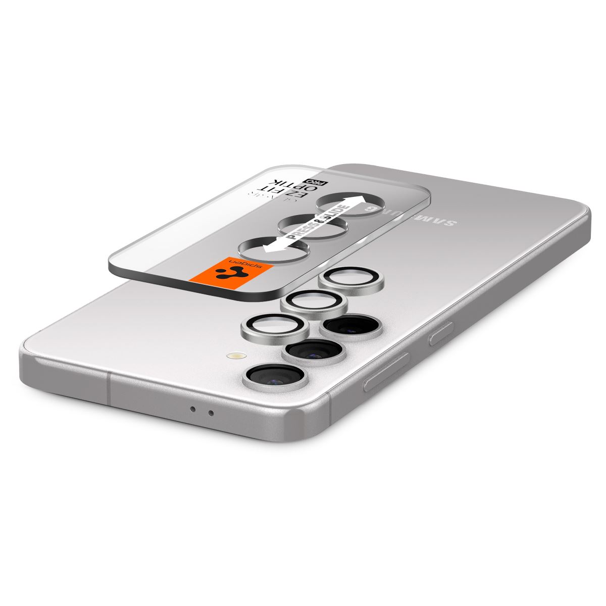 Spigen Glass tR EZ Fit Optik Pro 2 Pack, marble gray - Samsung Galaxy S24+ (6)