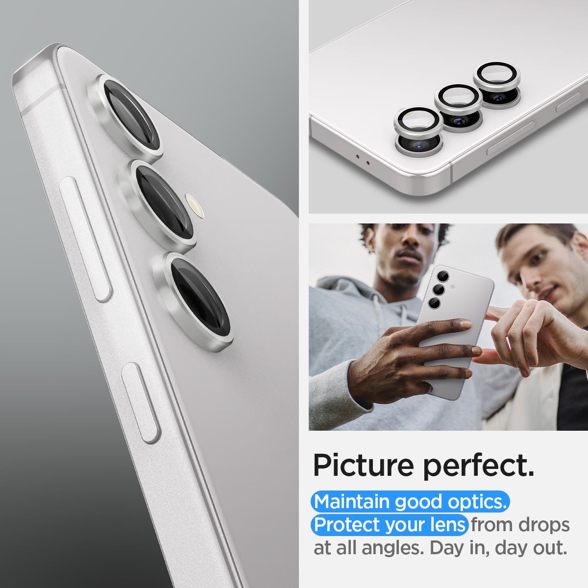 Spigen Glass tR EZ Fit Optik Pro 2 Pack, marble gray - Samsung Galaxy S24+ (8)