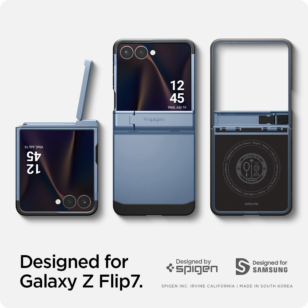 Spigen Tough Armor Pro MagSafe, sierra blue - Samsung Galaxy Z Flip7 (19)