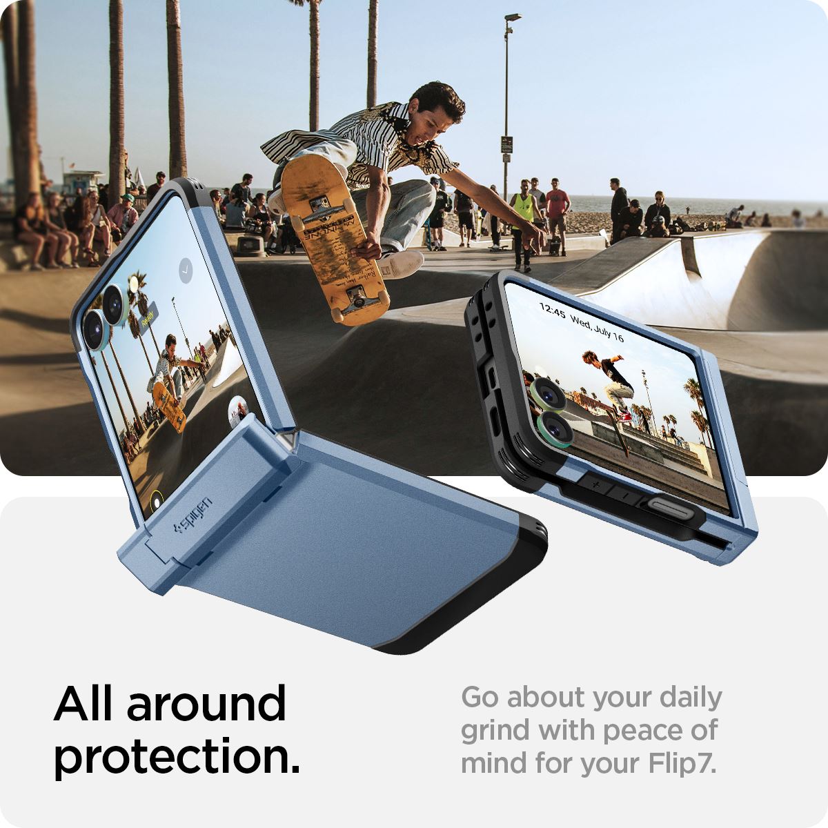 Spigen Tough Armor Pro MagSafe, sierra blue - Samsung Galaxy Z Flip7 (20)
