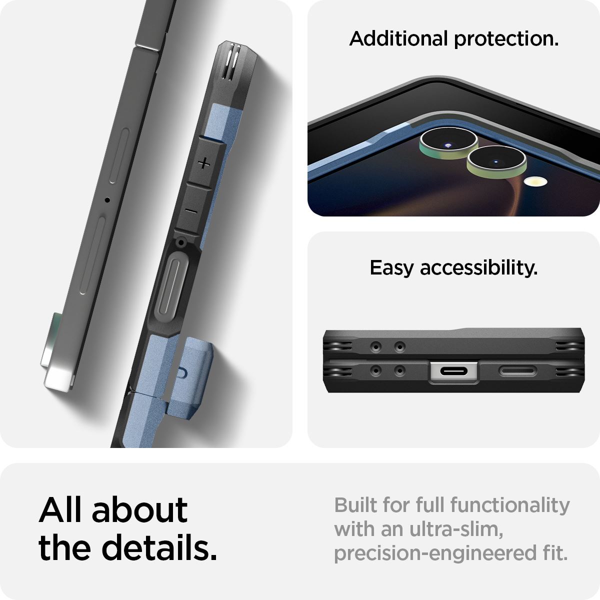 Spigen Tough Armor Pro MagSafe, sierra blue - Samsung Galaxy Z Flip7 (24)