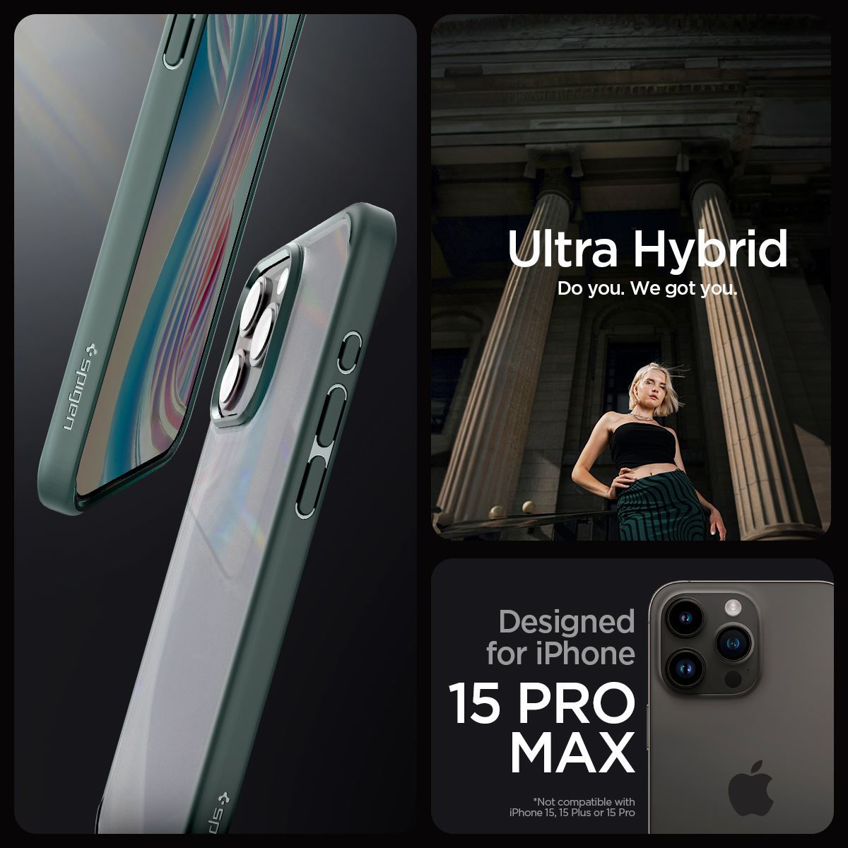 Spigen Ultra Hybrid, frost green - iPhone 15 Pro Max (10)