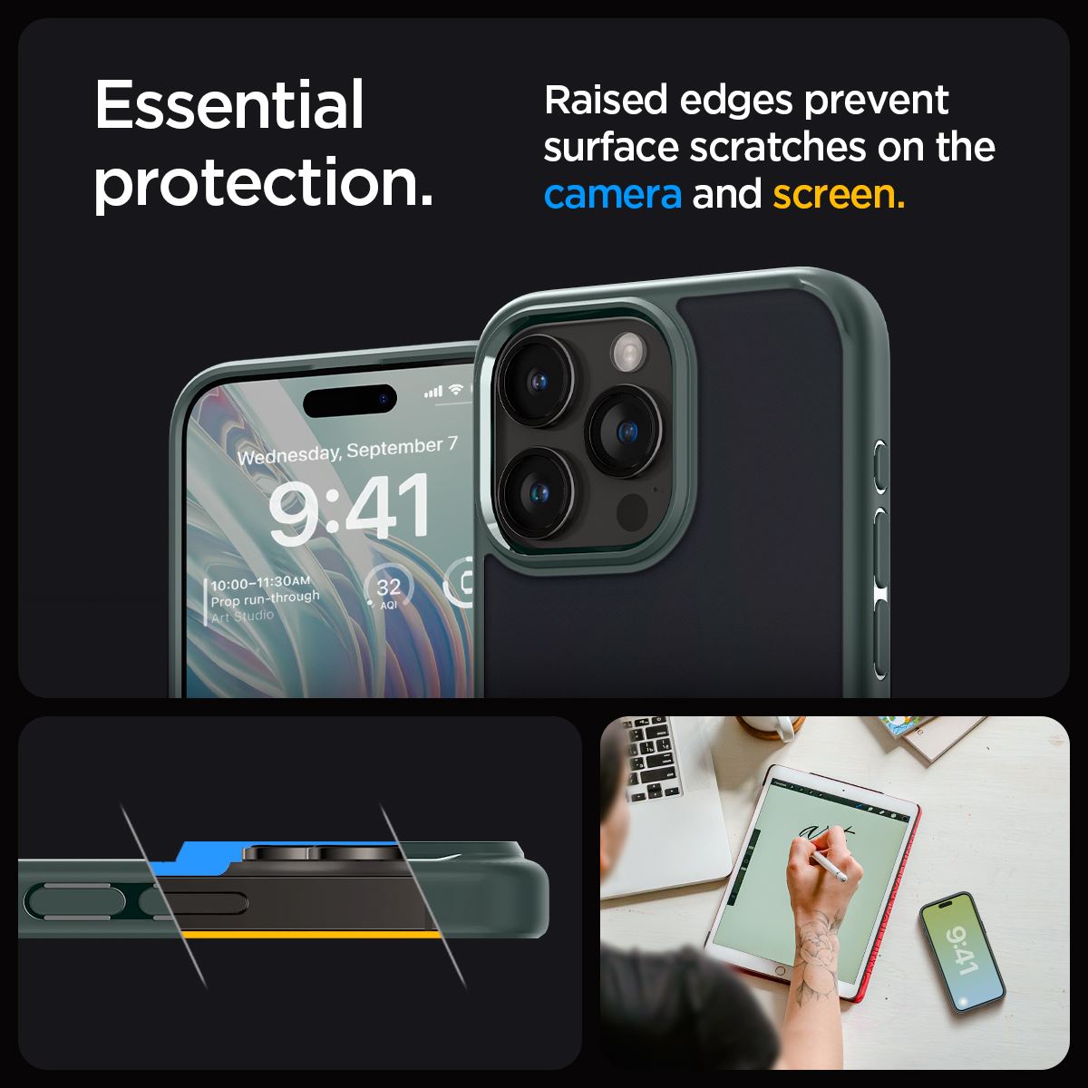 Spigen Ultra Hybrid, frost green - iPhone 15 Pro Max (13)