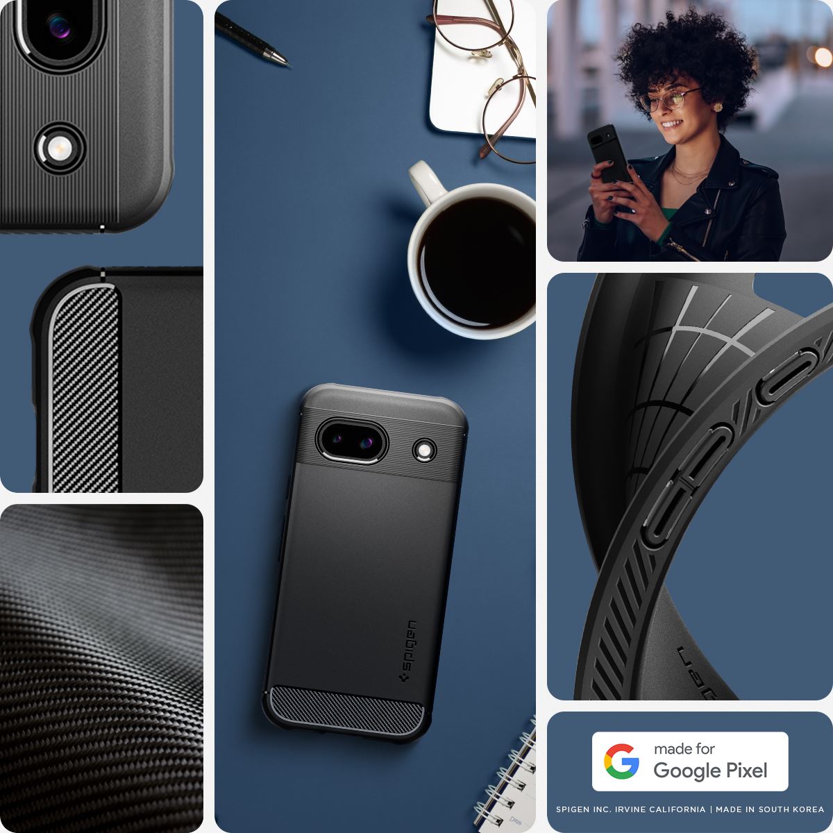 Spigen Rugged Armor, matte black - Google Pixel 8a (12)