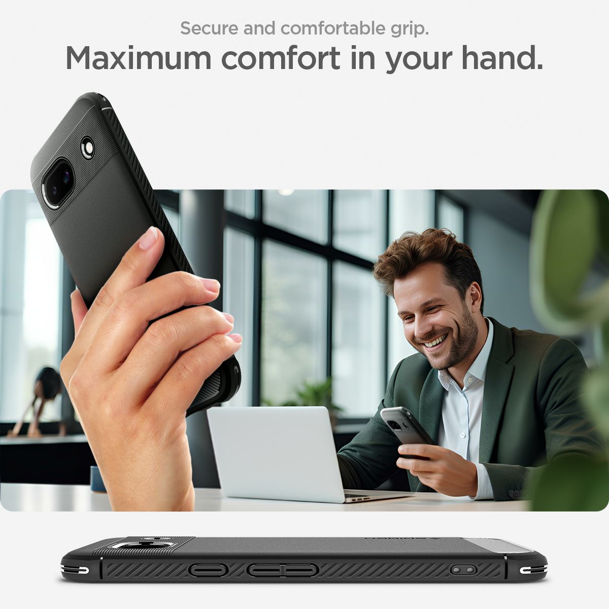 Spigen Rugged Armor, matte black - Google Pixel 8a (15)