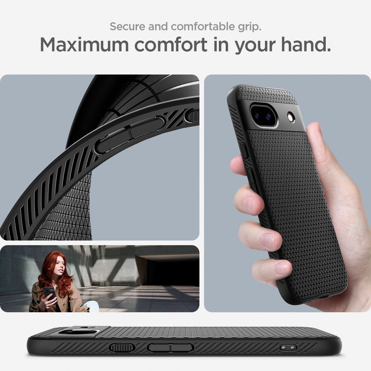 Spigen Rugged Armor, matte black - Google Pixel 8a (18)