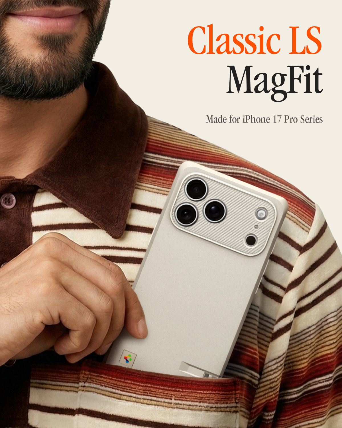 Spigen Classic LS MagSafe, stone - iPhone 17 Pro Max (11)