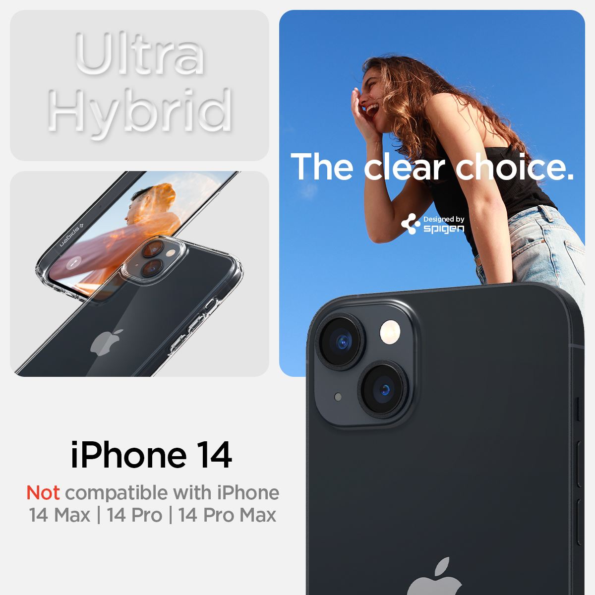 Spigen Ultra Hybrid, crystal clear - iPhone 14 (8)