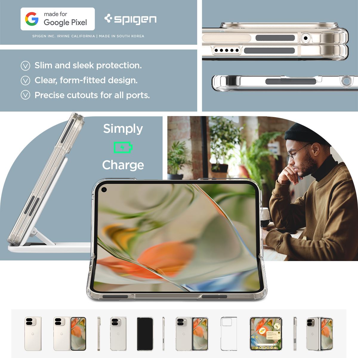 Spigen Ultra Hybrid, crystal clear - Google Pixel 9 Pro Fold (23)
