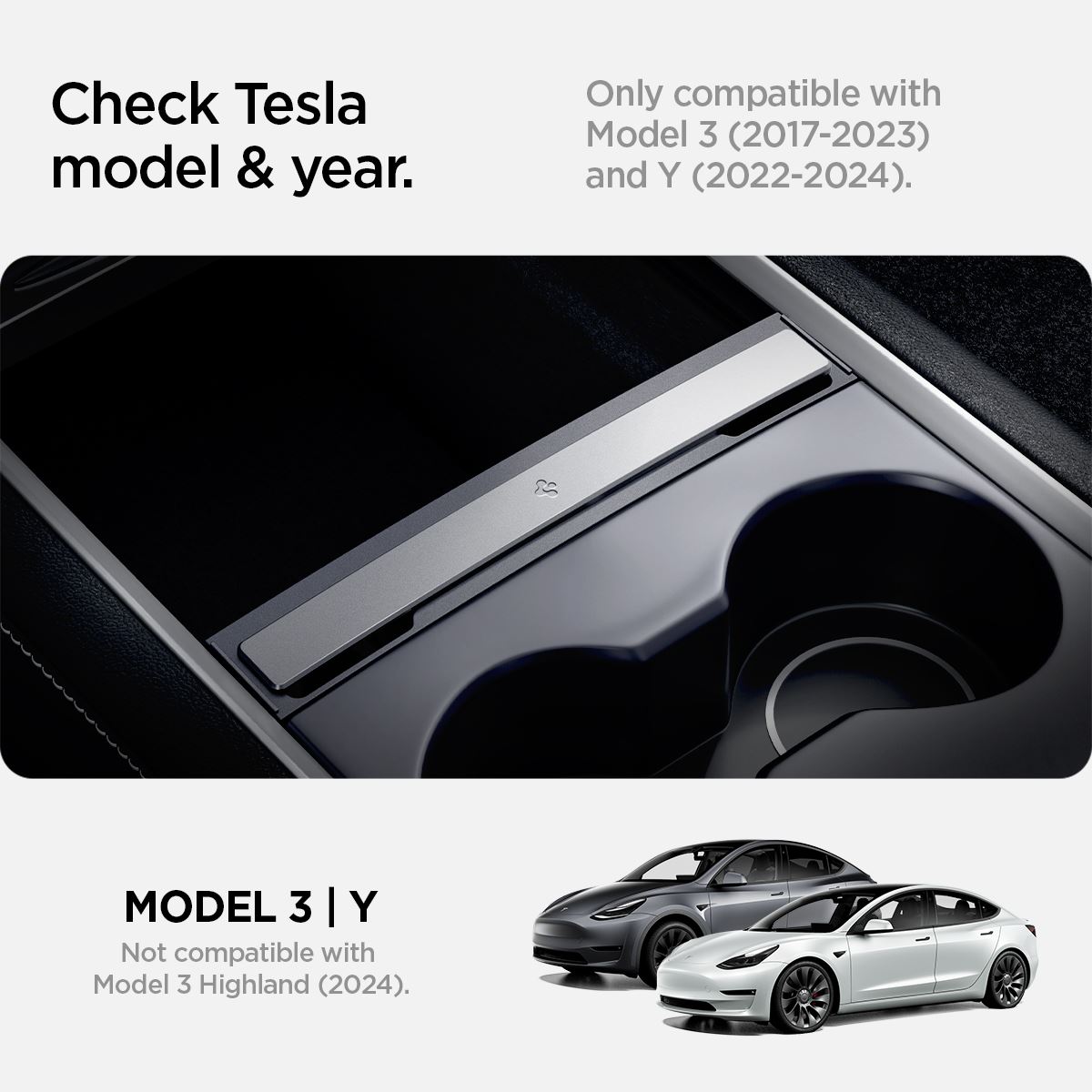 Spigen Tesla Cable Organizer Station, black - Tesla Model Y/3 (6)