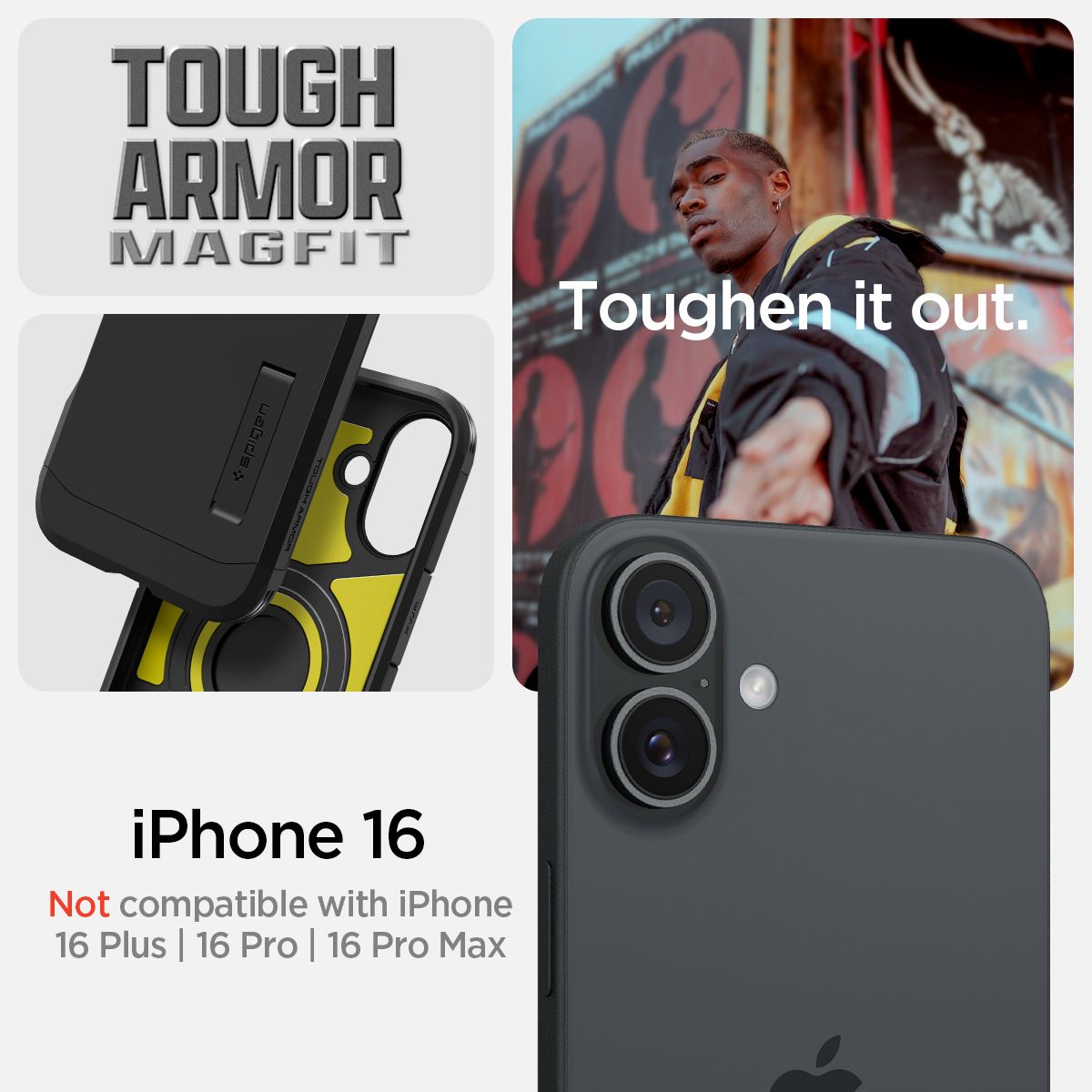 Spigen Tough Armor MagSafe, black - iPhone 16 (10)