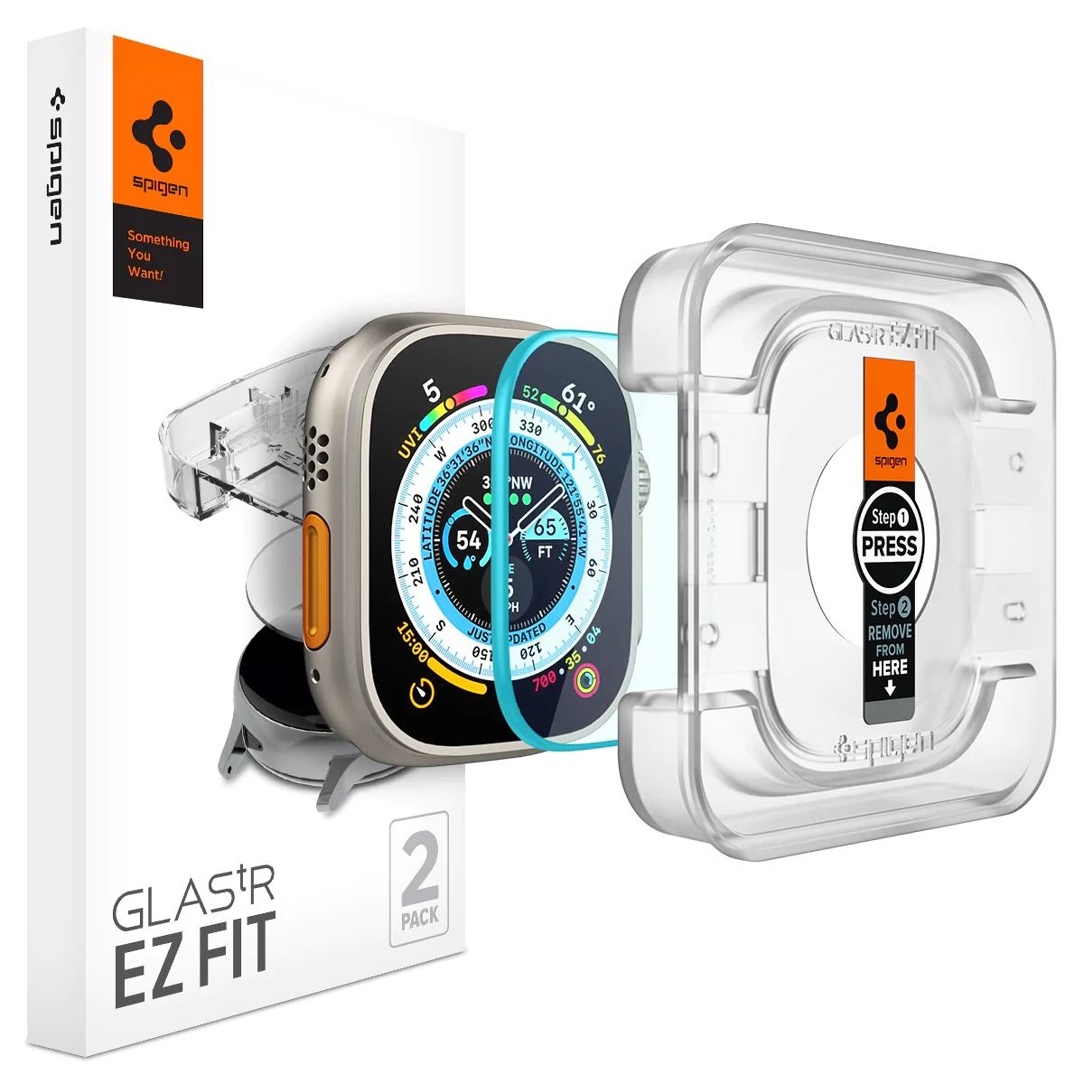 Spigen Glass tR EZ Fit 2 Pack - Apple Watch Ultra 3/2/1 (1)