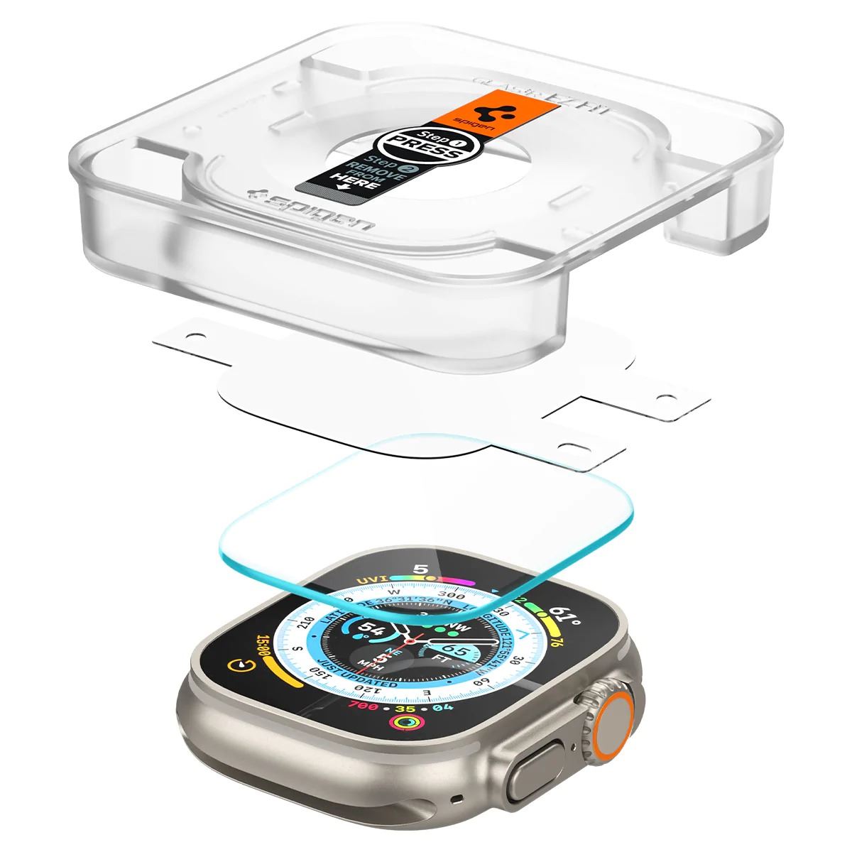 Spigen Glass tR EZ Fit 2 Pack - Apple Watch Ultra 3/2/1 (3)