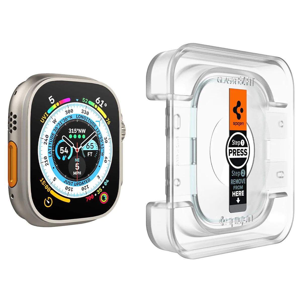 Spigen Glass tR EZ Fit 2 Pack - Apple Watch Ultra 3/2/1 (4)