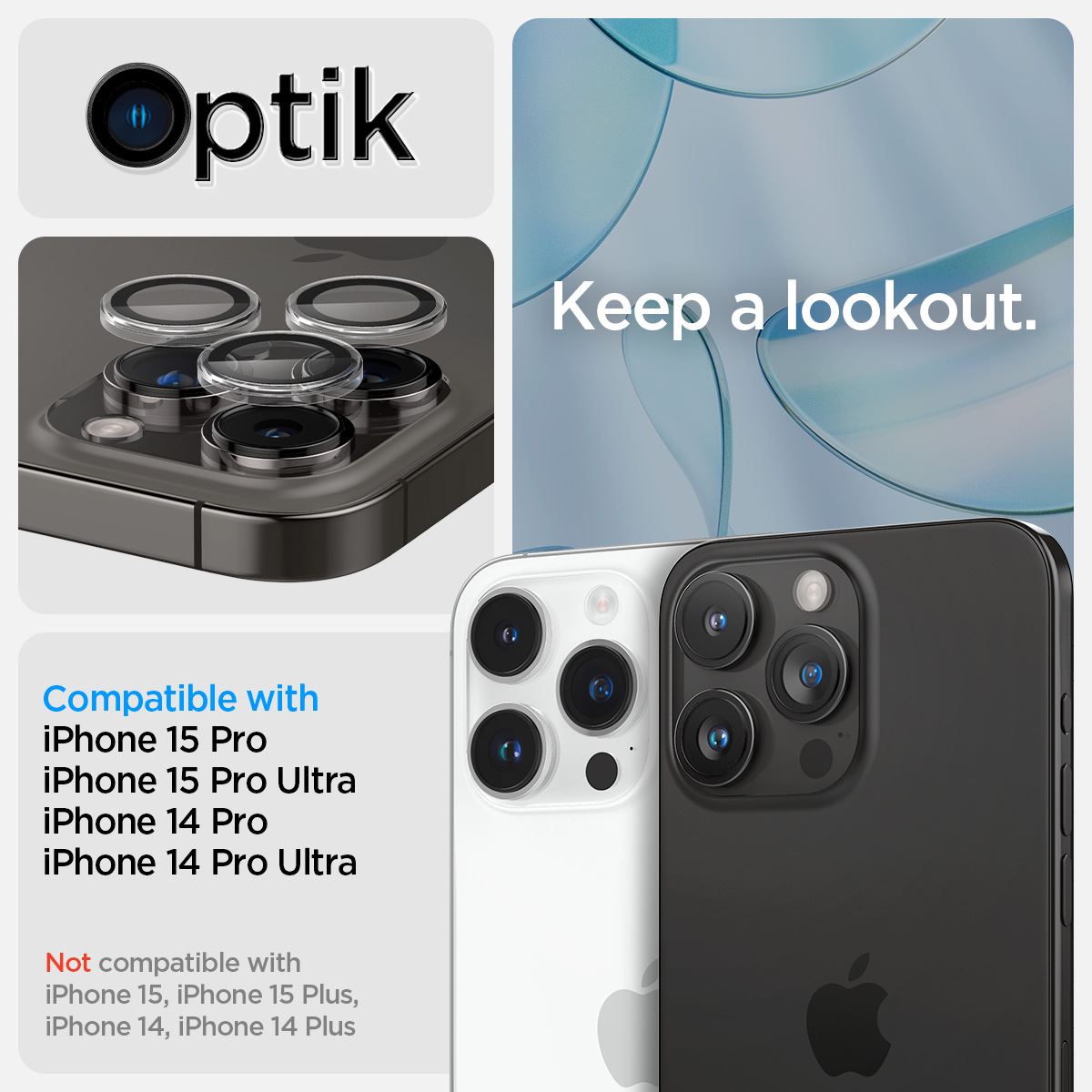 Spigen Glass tR EZ Fit Optik Pro 2 Pack, cc - iPhone 17/16/15/14 Pro / 17/16/15/14 Pro Max (5)