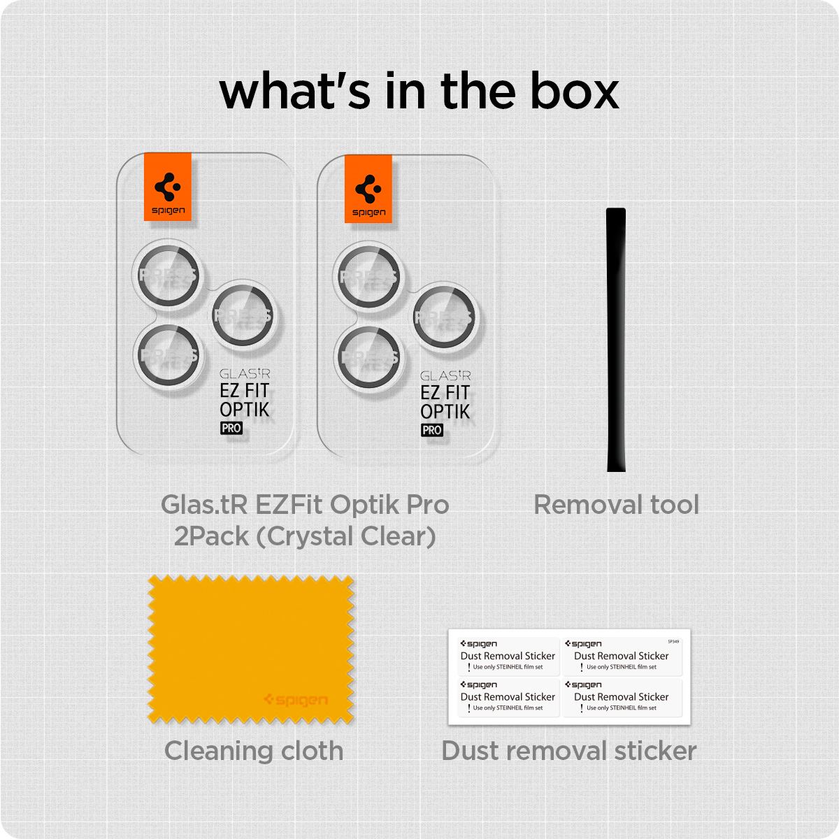 Spigen Glass tR EZ Fit Optik Pro 2 Pack, cc - iPhone 17/16/15/14 Pro / 17/16/15/14 Pro Max (7)