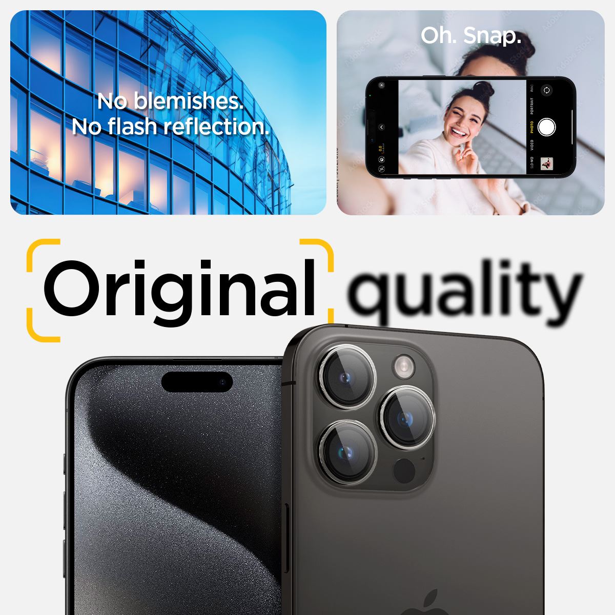 Spigen Glass tR EZ Fit Optik Pro 2 Pack, cc - iPhone 17/16/15/14 Pro / 17/16/15/14 Pro Max (9)