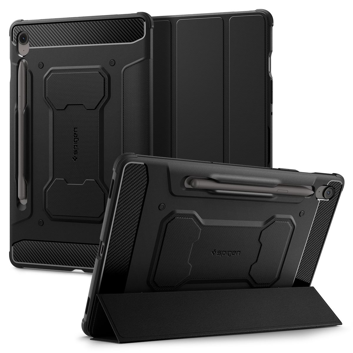 Spigen Rugged Armor Pro, black - Samsung Galaxy Tab S10 FE+