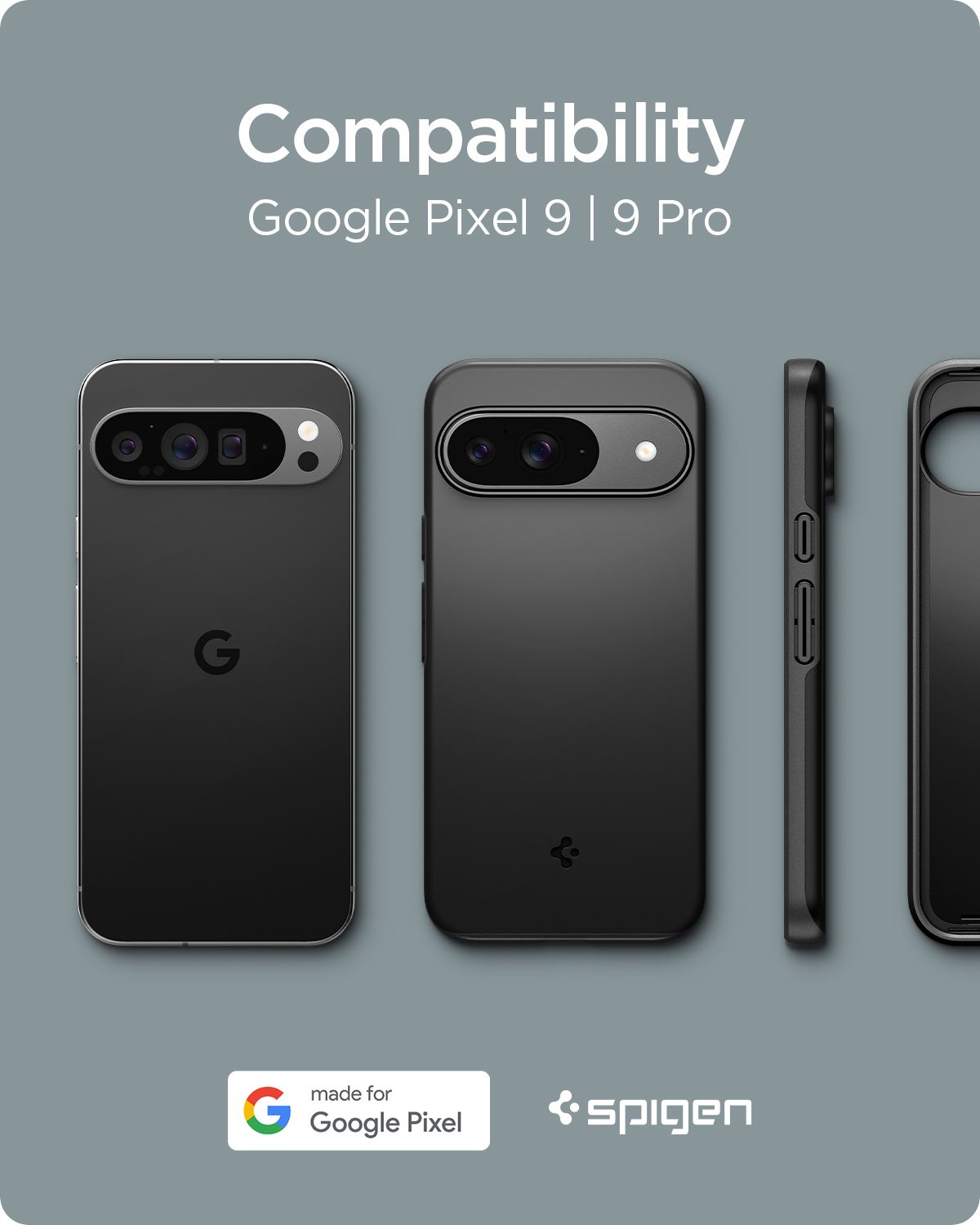Spigen Thin Fit, black - Google Pixel 9 Pro/Pixel 9 (11)
