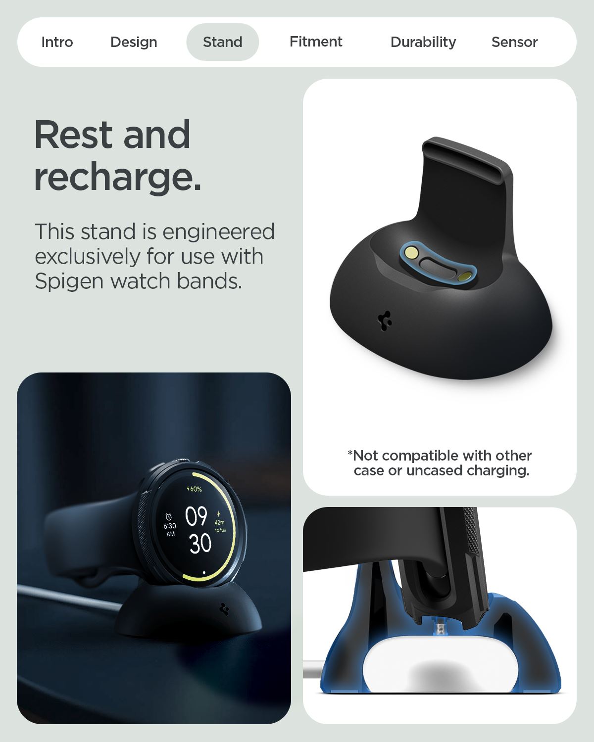 Spigen Liquid Air, matte black - Google Pixel Watch 4 41mm (14)