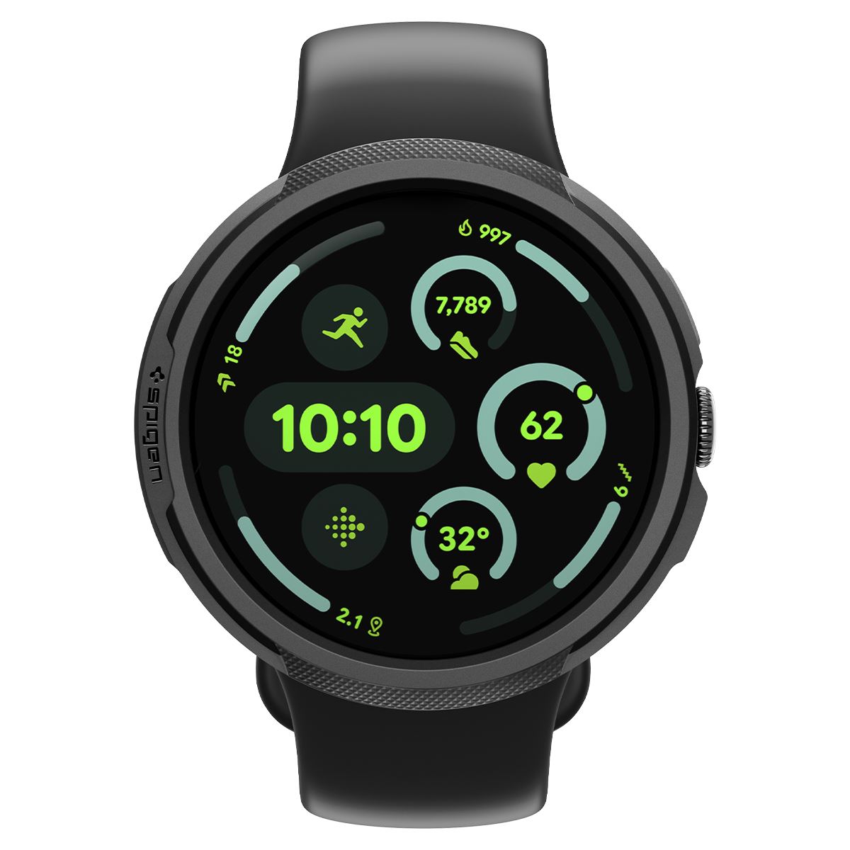 Spigen Liquid Air, matte black - Google Pixel Watch 4 41mm (2)