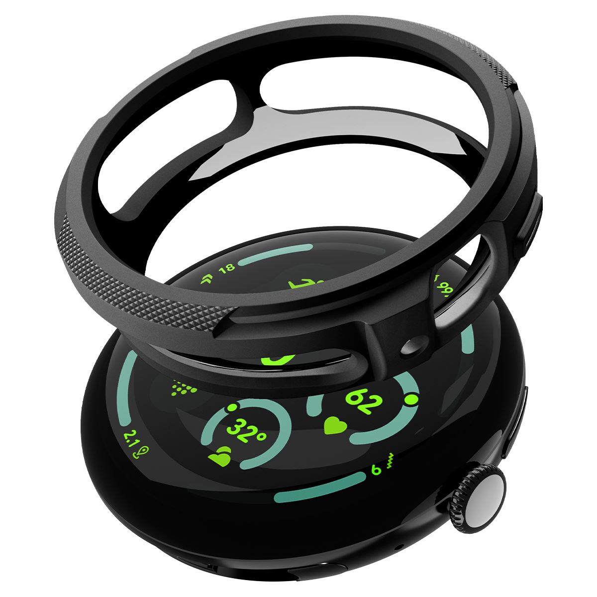 Spigen Liquid Air, matte black - Google Pixel Watch 4 41mm (7)