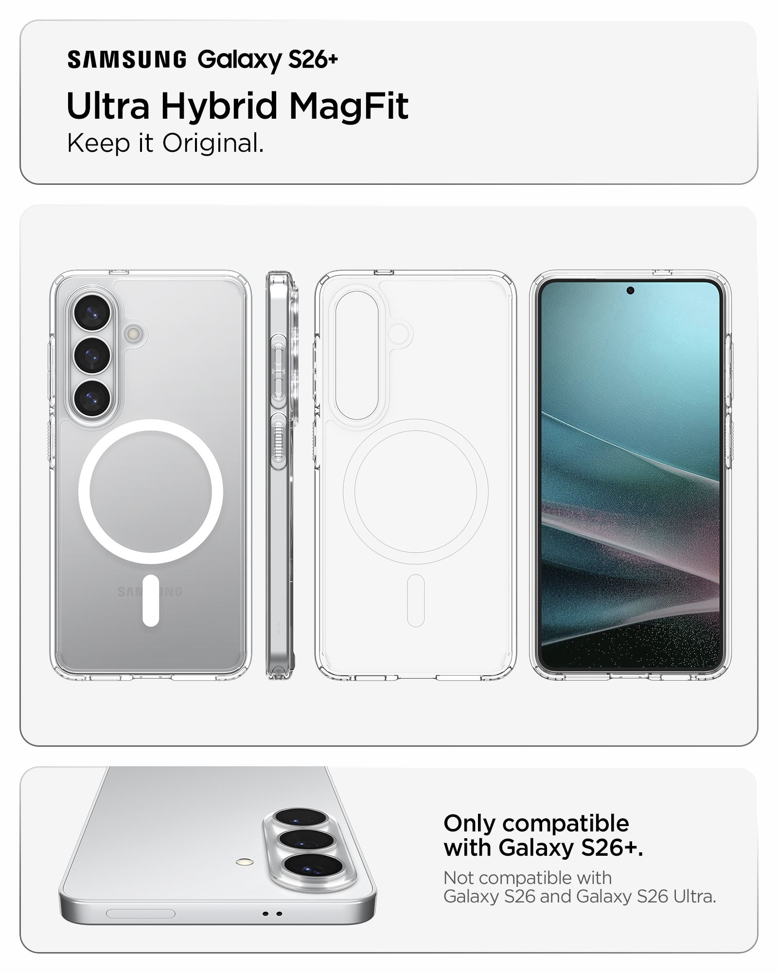 Spigen Ultra Hybrid MagSafe, clear white - Samsung Galaxy S26+ (15)