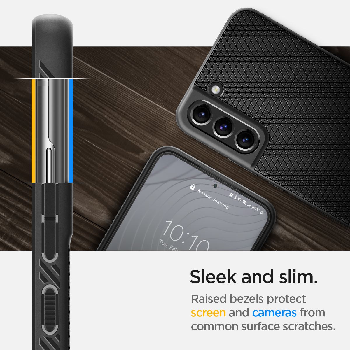 Spigen Liquid Air, matte black - Samsung Galaxy S22 (12)