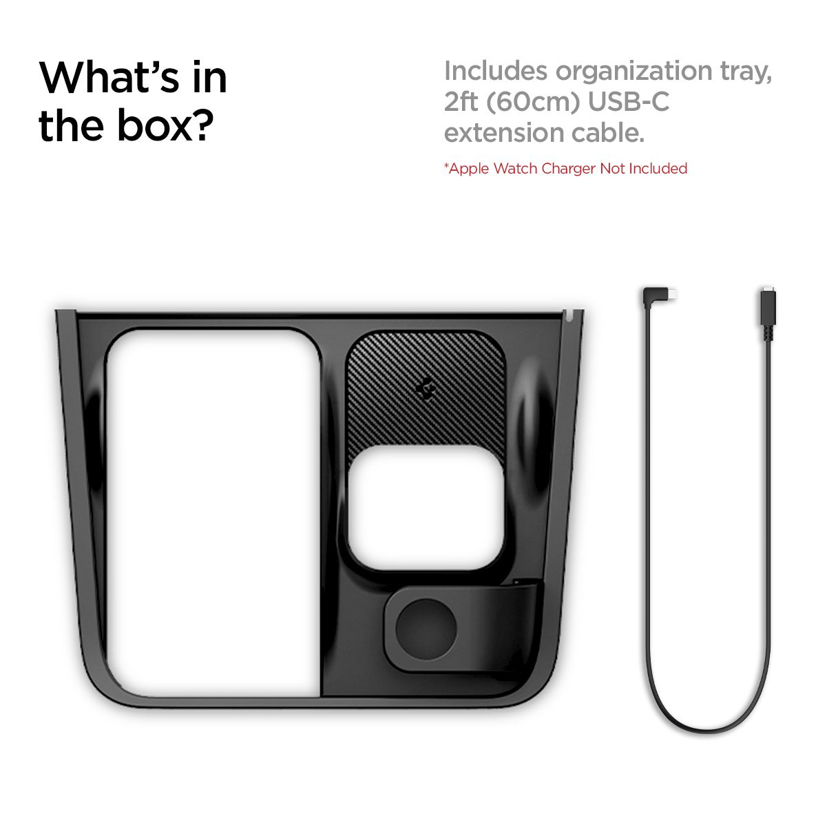Spigen Tesla 3 in 1 Wireless Charging Hub Mount, black - Tesla Model Y/3