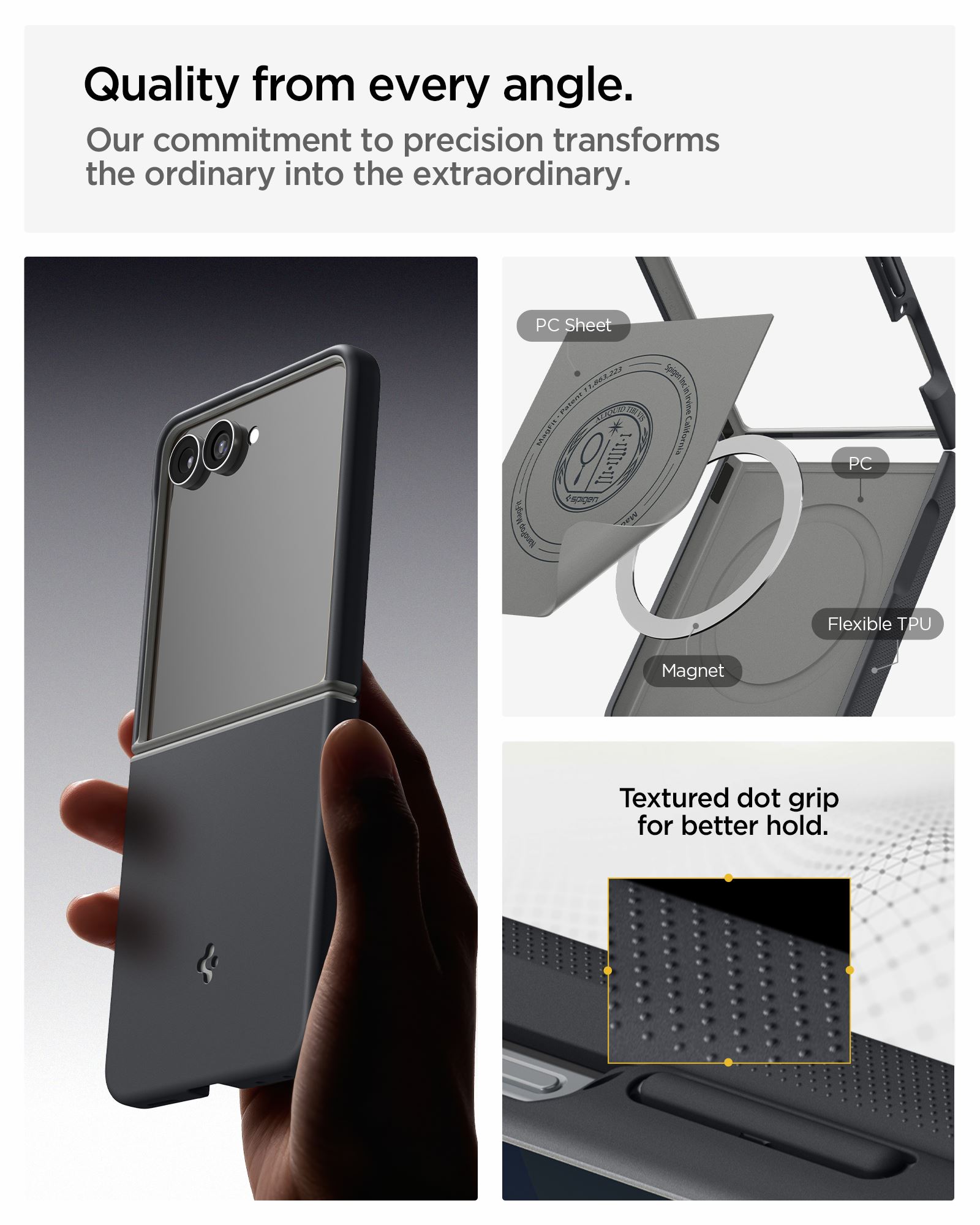 Spigen Nano Pop MagSafe, black sesame - Samsung Galaxy Z Flip8 (21)