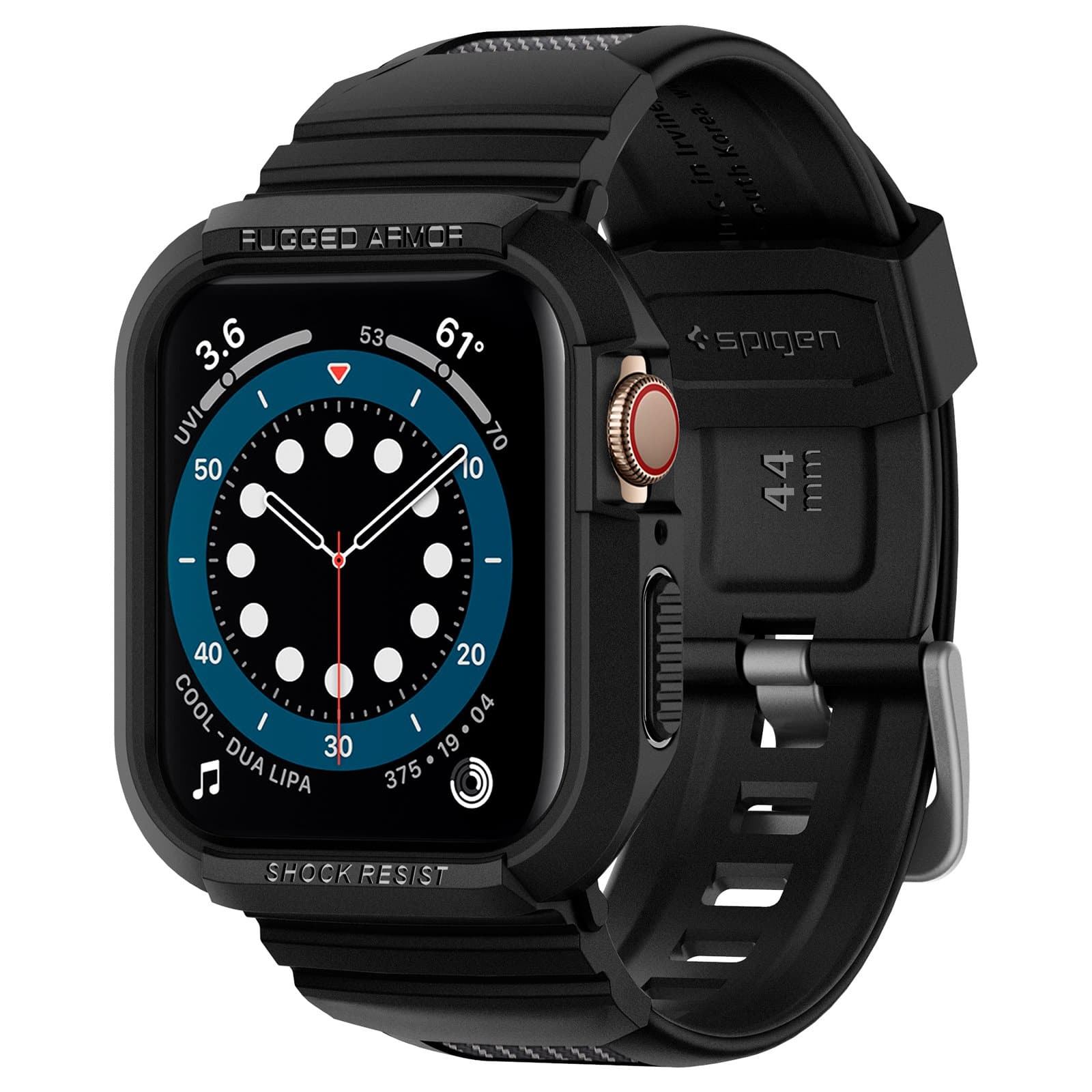Spigen Rugged Armor Pro, black - Apple Watch 45mm/44mm (1)