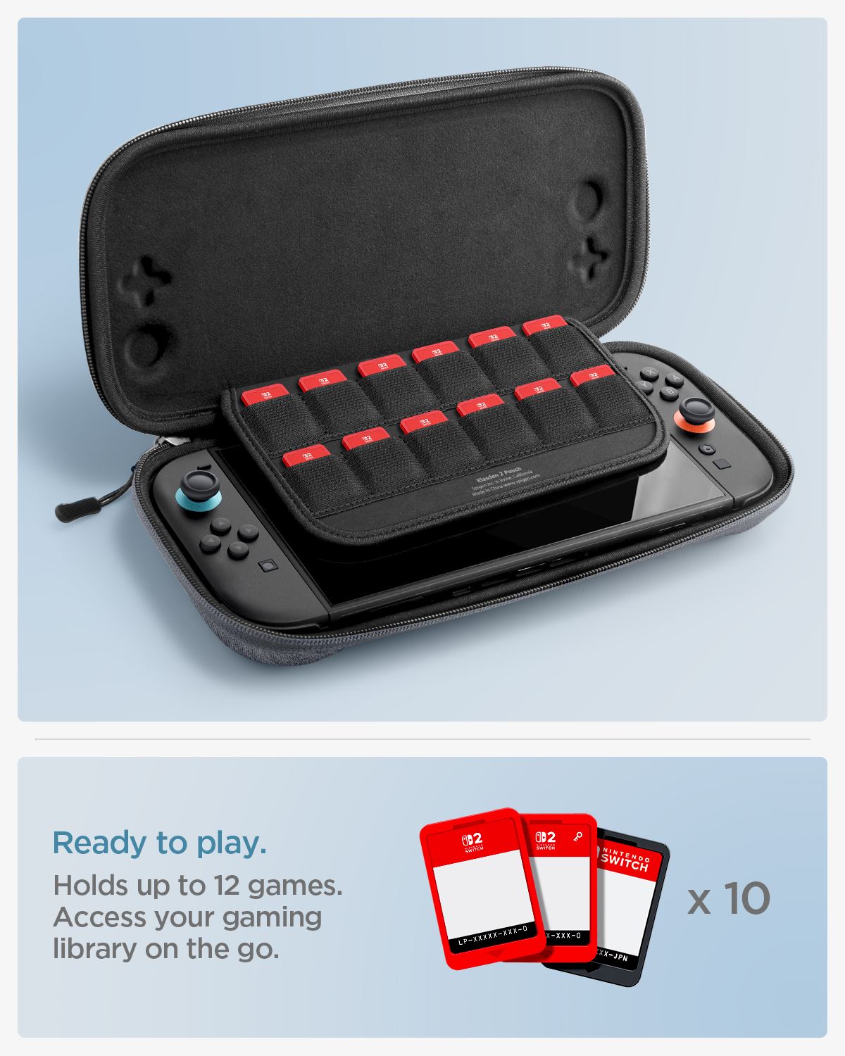 Spigen Klasden 2 Pouch, charcoal gray - Nintendo Switch 2 (10)