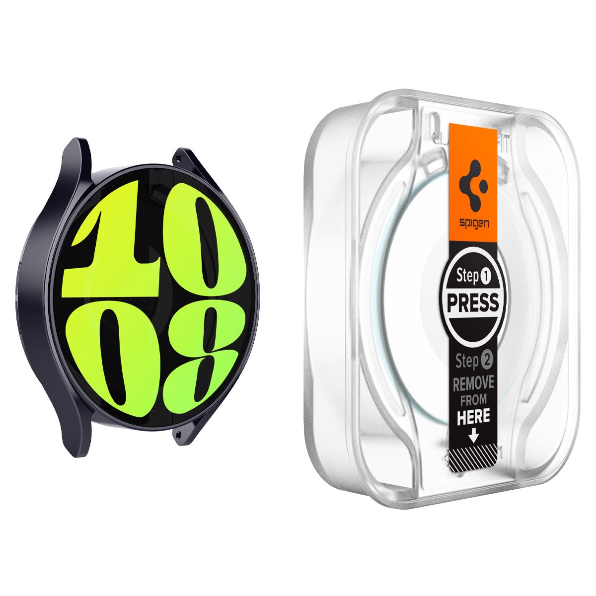 Spigen Glass tR EZ Fit 2 Pack - Samsung Galaxy Watch6 44mm (3)