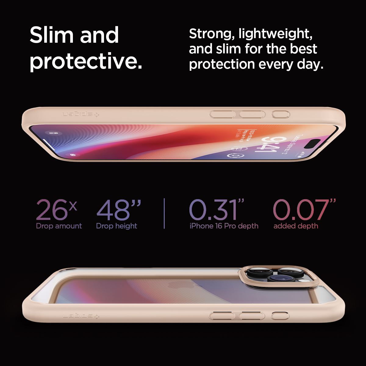 Spigen Ultra Hybrid, rose titanium - iPhone 16 Pro (10)