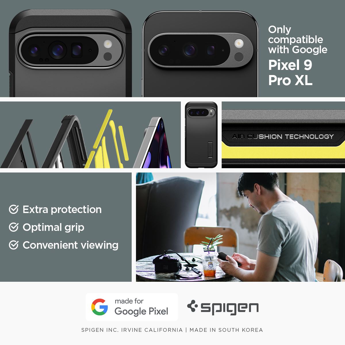 Spigen Tough Armor, black - Google Pixel 9 Pro XL (11)