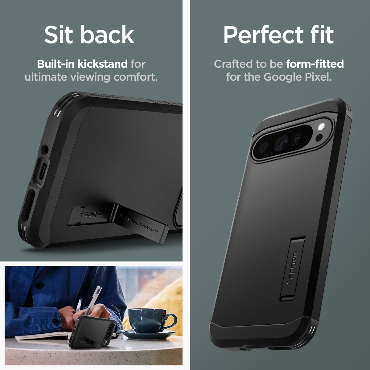 Spigen Tough Armor, black - Google Pixel 9 Pro XL (15)