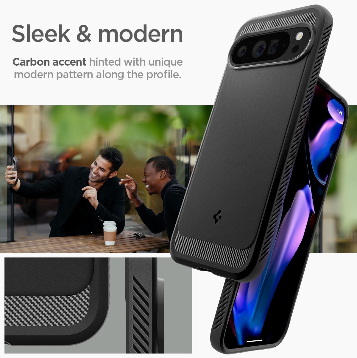 Spigen Rugged Armor, matte black - Google Pixel 9 Pro XL (12)