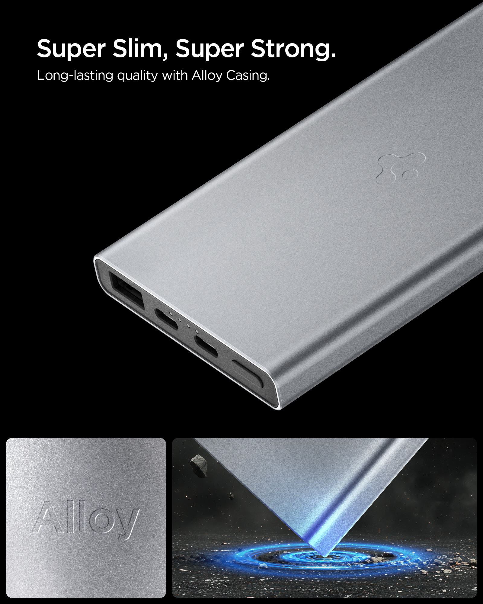 Spigen Essential 10,000mAh 22.5W Portable Charger, gray EA2210 (4)