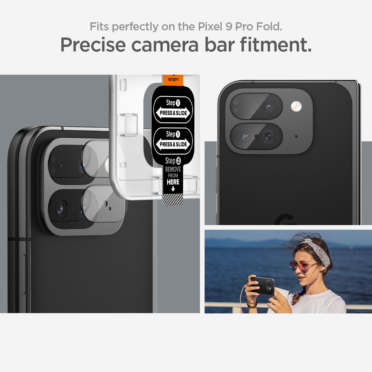 Spigen Glass tR EZ Fit Optik 2 Pack, crystal clear - Google Pixel 9 Pro Fold (15)