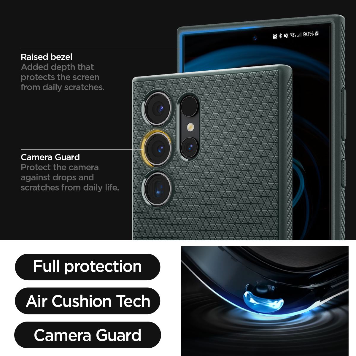 Spigen Liquid Air, abyss green - Samsung Galaxy S24 Ultra (16)