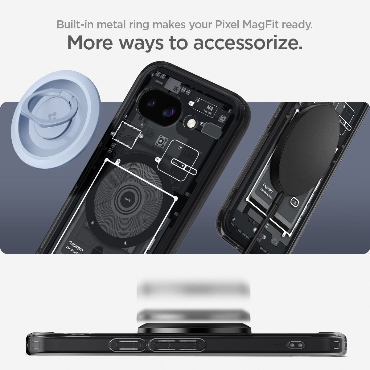 Spigen Ultra Hybrid MagSafe, zero one black - Google Pixel 9a (11)