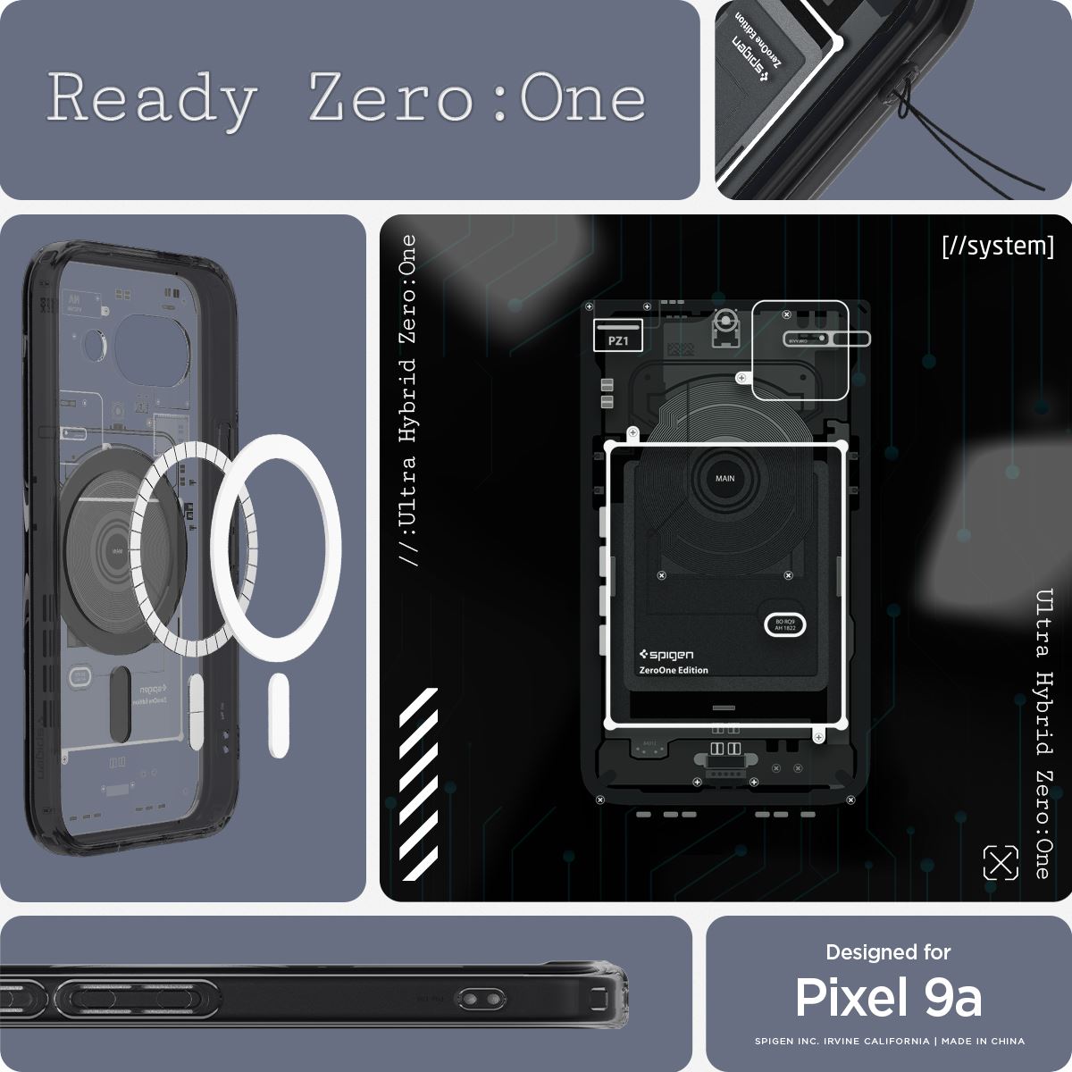Spigen Ultra Hybrid MagSafe, zero one black - Google Pixel 9a (9)