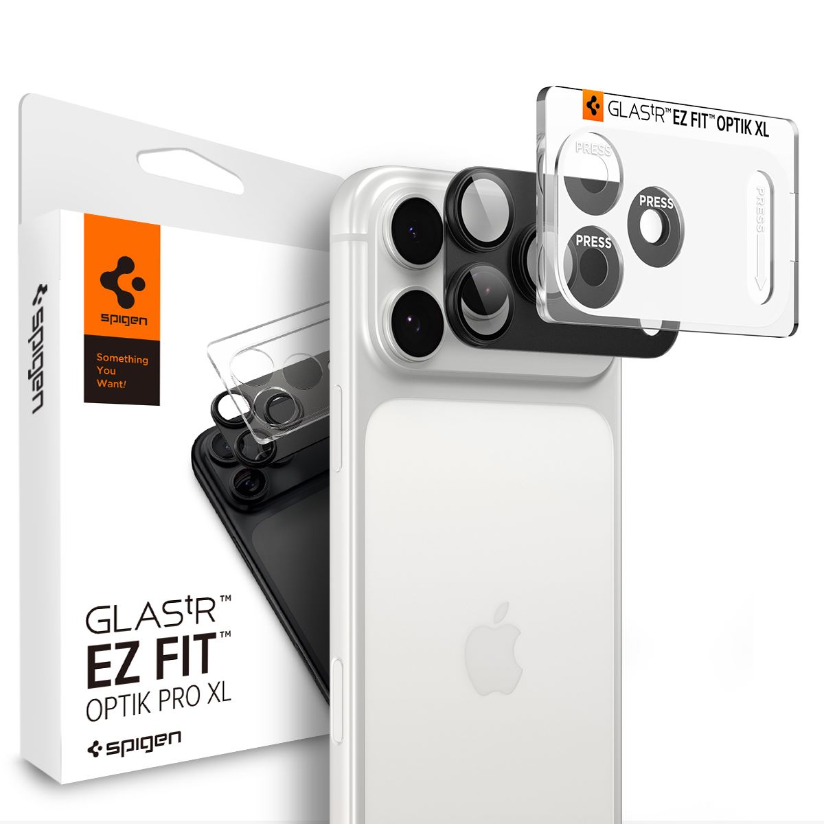 Spigen Glass tR EZ Fit Optik Pro XL 1 Pack, dark gray - iPhone 18 Pro (1)